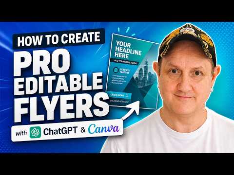 Editable flyers with ChatGPT and Canva tutorial thumbnail